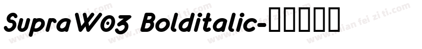 SupraW03 Bolditalic字体转换